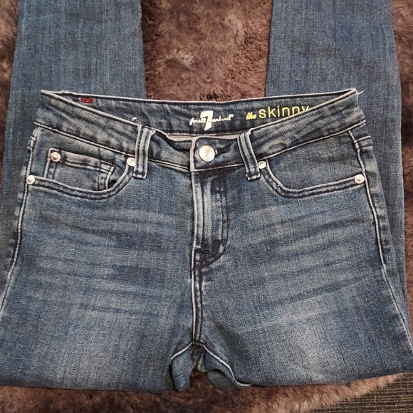 Girls Youth ~ 7 For All Mankind ~ The Skinny Jeans - Picture 2 of 6